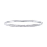 0.48ct 14k White Gold Diamond Bangle